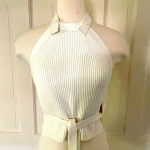 Helmut Lang cotton knit halter top